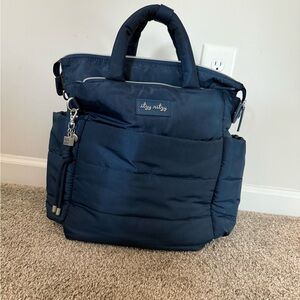 Itzy Ritzy Navy Puffer Baby Bag